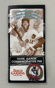 HANK AARON Vintage 715 HR Florida Marlins Busch Gardens Pin - Picture 1 of 5