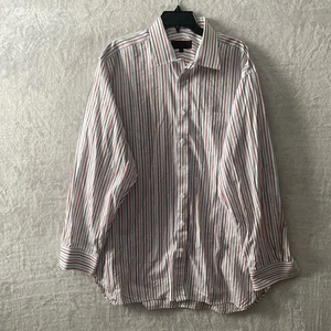 Robert Talbott Mens Button Shirt Multicolor Stripe XL 17 Cotton Long Sleeve - Picture 1 of 7