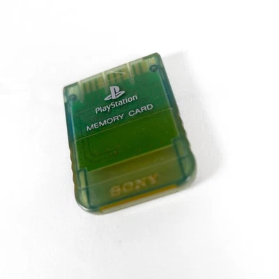 Carte Memoire Memory Card Sony Playstation PS1 Officiel SCPH-1020 Clear Blue 3 - Immagine 1 di 3