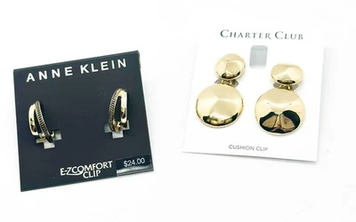 2 пары клипс — Anne Klein — серьги-клипсы Macy's Charter Club - Изображение 1 из 4