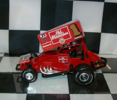 #1 OLD MILWAUKEE 1/32 PULL BACK DIRT SPRINT CAR DIECAST CAR - Image 1 of 3