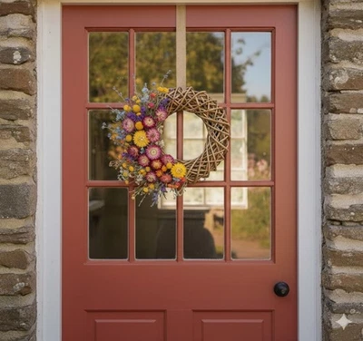 Weidenkranz,Türkranz,Tischkranz,Weidenkranz,sehr stabil,handgeflochten,30-50cm - Bild 1 von 4