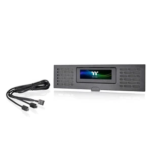 Tower 200 Series Black LCD Panel Kit, 3.9" LCD Display, Supported by Tt RGB P... - Picture 1 of 6