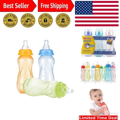 Biberones ligeros de 10 oz con pezón ventilado sin goteo - Juego de 3 sin BPA Foto 1 de 4