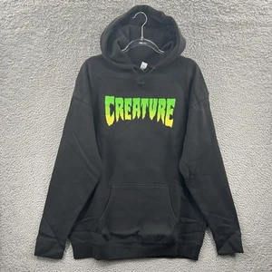 Creature Skateboard Hoodie XL schwarz Sweatshirt grün gelb Logo Skate Skater - Bild 1 von 12
