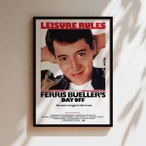Ferris Bueller's Day Off Movie Poster, Wall Art, Canvas, Frames, Framed Canvas, - Picture 1 of 16