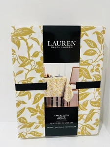 Ralph Lauren Tischdecke 60 x 120 Winter Beere Weihnachten Urlaub Beige Gold 10-12 - Bild 1 von 3
