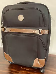 Chaps 23" Wheeled Rolling Expandable Suitcase Travel Luggage Upright Black GUC - Picture 1 of 19