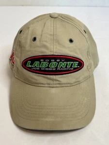 Bobby Labonte 18 Joe Gibbs Racing Hat Cap NASCAR Khaki One Size - Picture 1 of 14