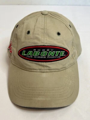 Bobby Labonte 18 Joe Gibbs Racing Hat Cap NASCAR Khaki One Size - Image 1 of 4