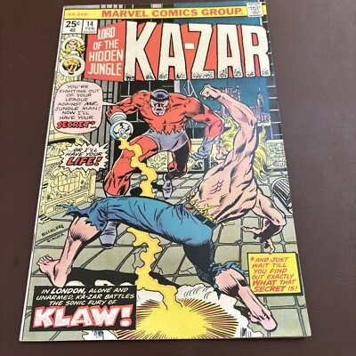 Ka-Zar #14 (Marvel Comics February 1976) Two Worlds In Frenzy Klaw 3.0 GD/VG - Image 1 of 4