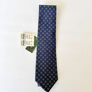 New w Tags Vintage 1980's GUCCI Made in Italy 100% Silk Mens Neck Dress TIE Blue - Picture 1 of 9