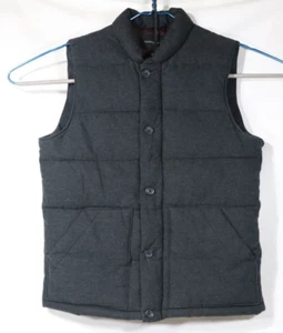 Banana Republic Vest Men's Medium Charcoal Puffer Button/Full Zip Insulated - Picture 1 of 11