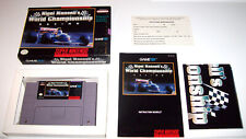 Nigel Mansell's World Championship Racing (SNES) Complete CIB w/ Poster + Card