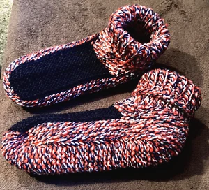 Handgestrickte Socken dicke warme Puschen Haus- Sofasocken Gr. 45-48 - Bild 1 von 7