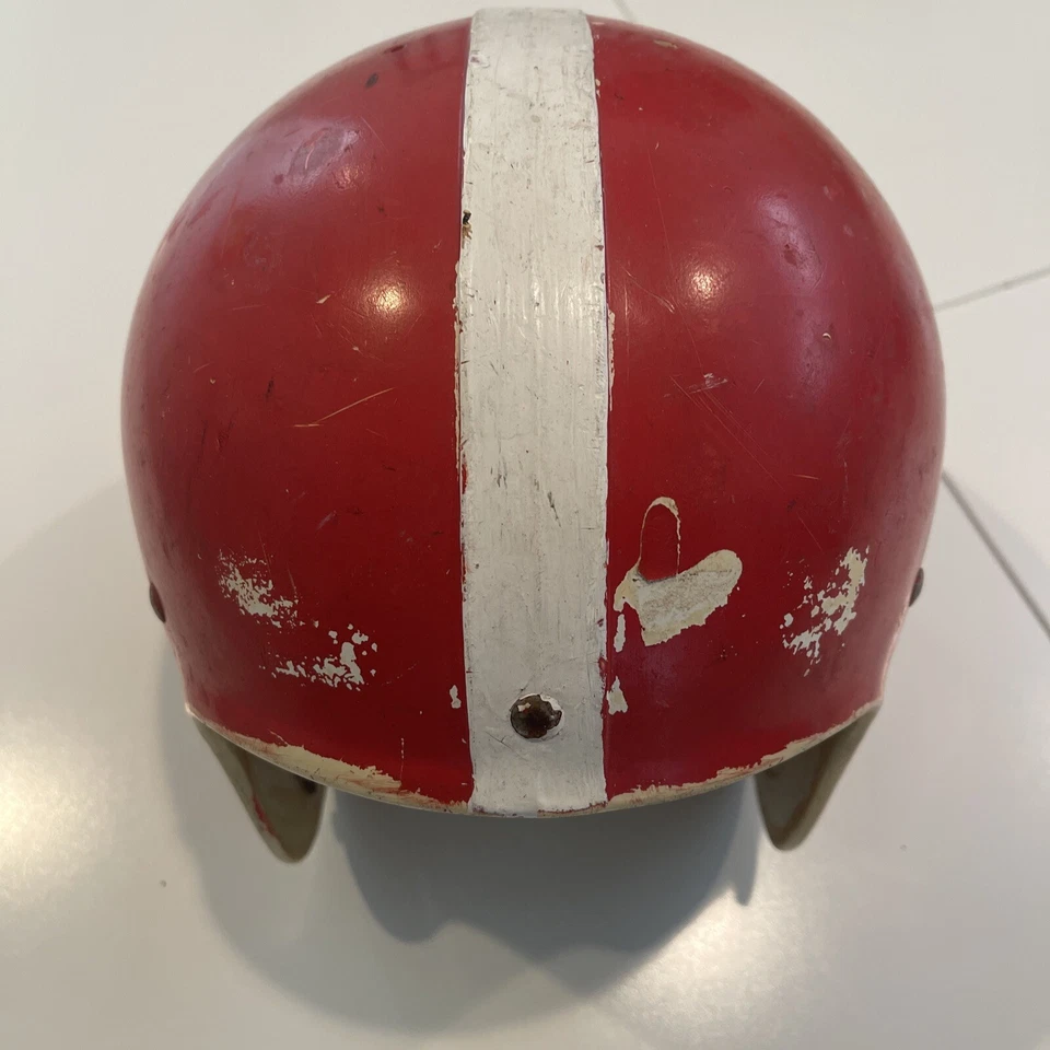 老式斯伯丁足球头盔Johnny Unitas 6 5/8-6 3/4古董收藏品- — 第 1/4 张图片