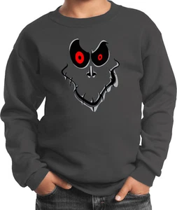 Kids Halloween Sweatshirt Ghost Face - Picture 1 of 12