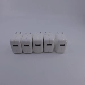 Lot of 5 Apple 10W Single USB Wall Chargers A1357 Power Adapters OEM - Picture 1 of 10