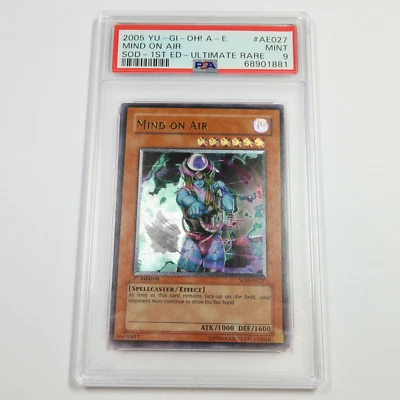 PSA MT 9 - 2005 YUGIOH Mind On Air Holo AE027 SOD 1st Edition Card #53733L - Image 1 of 3