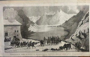 ITALIA Piemonte ; Norvins - PASSAGGIO MONTE S. BERNARDO - 1800. NAPOLEONE - Imagen 1 de 5