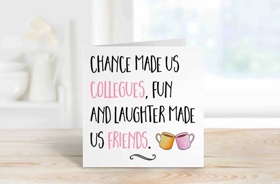 Colleagues Card, Leaving card, Colleagues Friendship, Colleagues, Retiring card. - Image 1 of 1