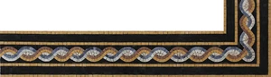 Mosaic Marble Colorful Entangled Ropes BORDER Design 41x12 Inches - Picture 1 of 1
