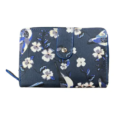 Miss Lulu Black Floral Faux Leather Zip Up Wallet • 16€
