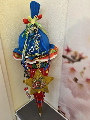 Schultüte Super Mario  personalisiert Schlüsselanhänger ABC Rechenkette - Bild 1 von 4