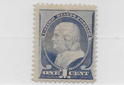 US Scott 212, 1888 1C Franklin, Mint, OG, LH, - Image 1 of 2