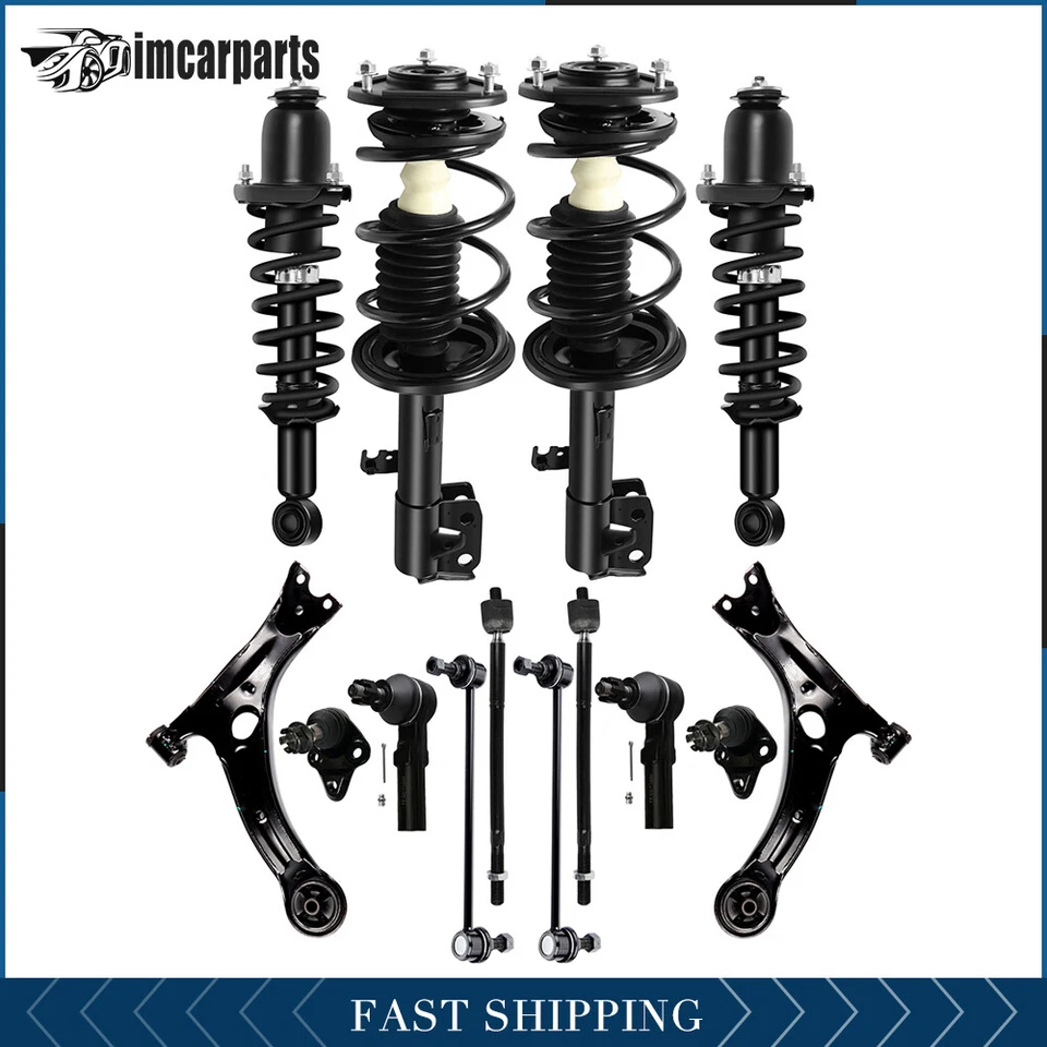 For Toyota For Corolla 11-13 Complete Front Struts Rear Shocks Sway Bar End Link Foto 1 de 1