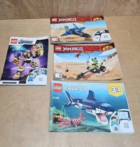 Lego 4 Manuals Lot 2 Ninjago 1 Marvel Avengers 1 Creator Instruction Manual Only - Picture 1 of 5