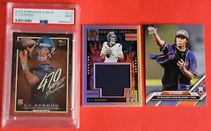 Tarjeta de novato CJ STROUD TOPPS NOW PSA COMO NUEVA 9 + CAMISETA DE NOVATO + TOPPS NOW TEXANS - Imagen 1 de 8