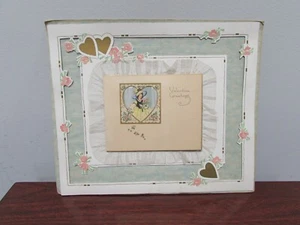 1919 VINTAGE LARGE ELABORATE LACY VALENTINE GREETING CARD 12" X 10" - Picture 1 of 4