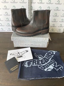 Stivali Chelsea Freebird by Steven Dean in pelle marrone taglia 13 da uomo suola a strappo - Foto 1 di 11