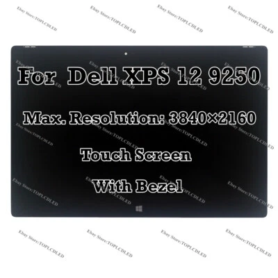 12.5" Dell XPS 12 9250 UHD 3840x2160 4K LCD LED Pantalla Táctil Conjunto Digitalizador Foto 1 de 4