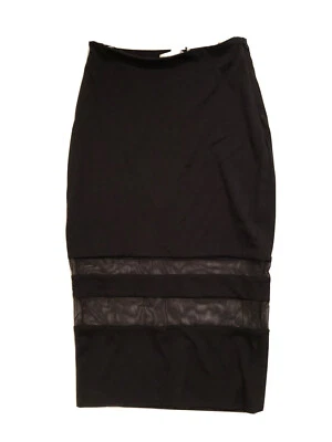 Nueva Falda Lápiz T By Alexander Wang Inserto de Malla Urbano Gótico XS Saks Rectos Foto 1 de 4