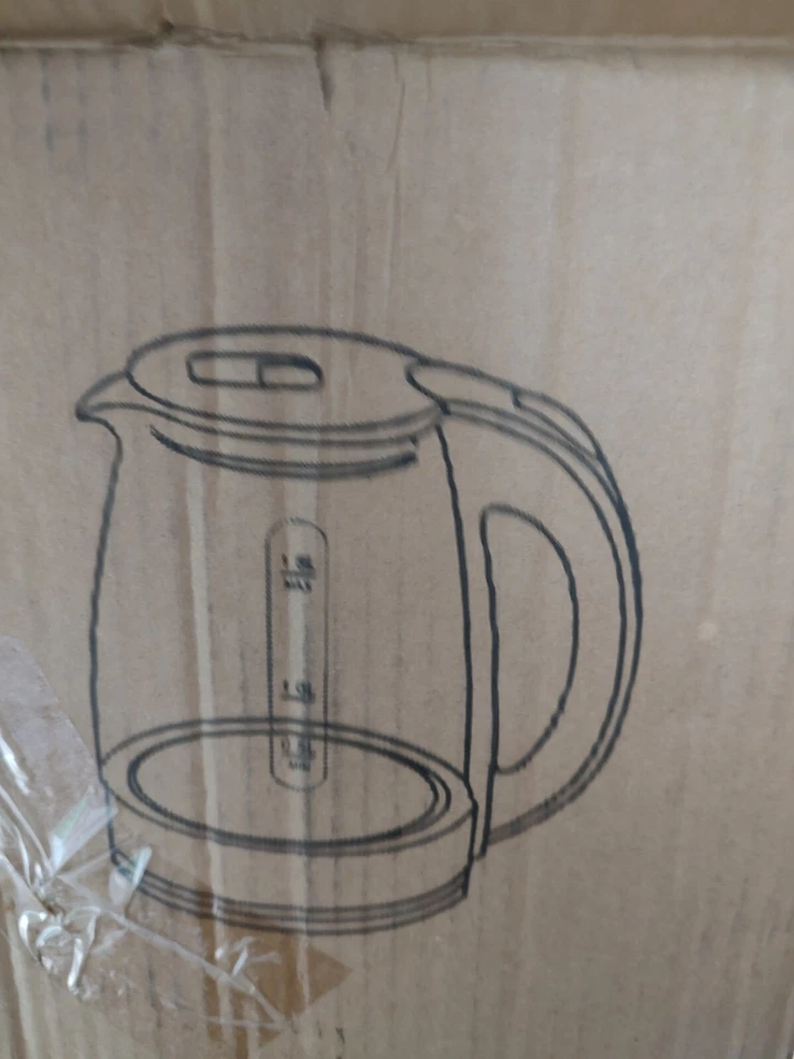 Electric tea kettle new glass stainless steal FLIP LID - Image 1 of 1