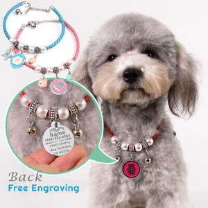 Angelic and Elegant Design Necklace, Cat Collar, Dog Collar, with dog tag ID