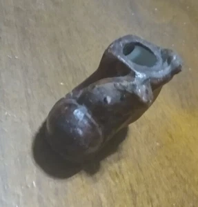 1 Bota Marrón Miniatura de Porcelana con Rana Marrón (Caja 20) - Imagen 1 de 3