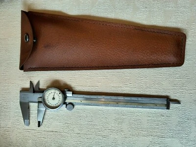 Helios Dial Caliper with Fine Adjustment, White Face, 6" - VINTAGE- West Germany - Image 1 of 4