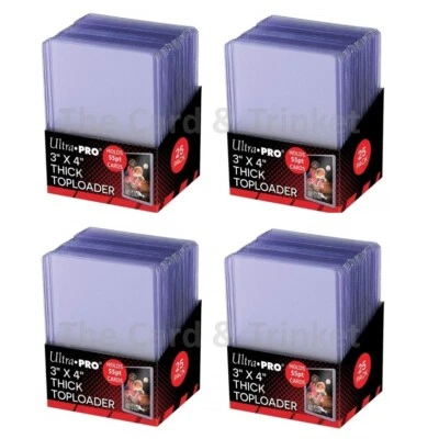 100 Ultra PRO 55pt Toploaders Thick Card Toploader Loaders Loader 3x4" Holders - Image 1 of 4