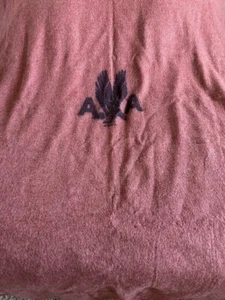 Vintage American Airlines Maroon Wool Blanket Black Logo 1940s - Picture 1 of 5