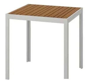 IKEA SJÄLLAND SJALLAND Table, outdoor, light brown/gray 28"x 28"x 28 3/4" NEW - Picture 1 of 11