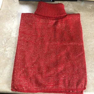 Vintage Women’s 1970’s NWOT Red/Gold Acrylic Sweater Turtleneck Dickey - Picture 1 of 5