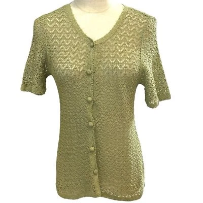 Cárdigan De Colección Crochet Agujero Grande Tejido Abierto Talla M Hadas Casa Boho Playa Festival Foto 1 de 4