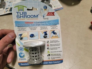 TubShroom (Gray) Hair Catcher Drain Protector Strainer, No Clogs - Sealed- - Picture 1 of 5