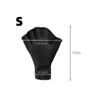 Aqua Gloves Webbed Paddle Neoprene Water Swimming Training Gloves For Kids Adult - Picture 1 of 21