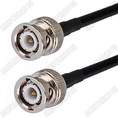 20" BNC male to BNC male straight Pigtail cable assembly RG58 50cm WLAN - Image 1 of 3