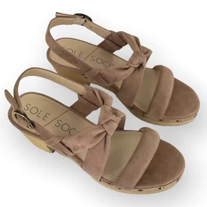 NEW Womens Sandal Size 6 Casual Slingback Sole Society Antique Rose Suede - Picture 1 of 8