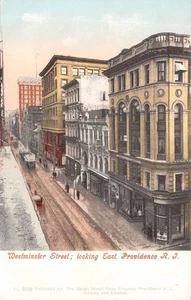 Postal UDB Westminster Street Looking East Providence Rhode Island c1905 - Imagen 1 de 2